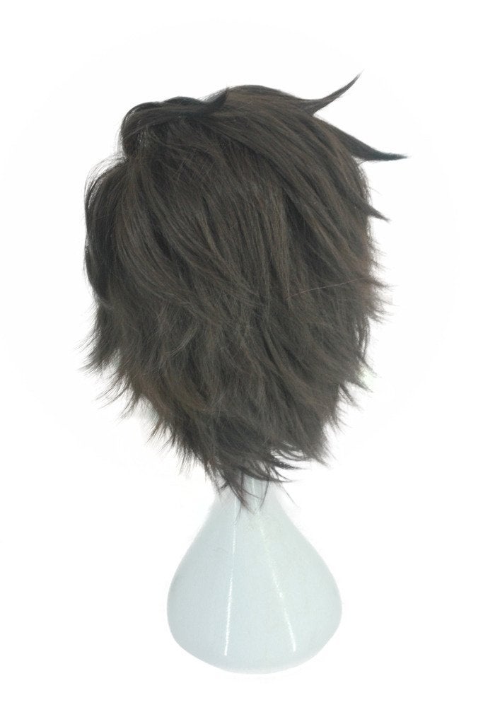 HH Building Cosplay Costume Wig Short Layered Brown Hair 12 inch 30CM - Image 3